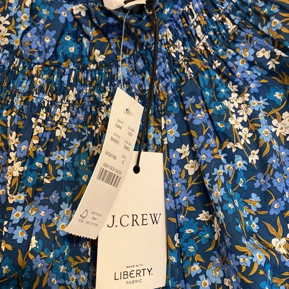 J. Crew Blue Floral Dress - Picture 3 of 3
